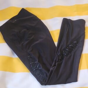 Maurices Black Leggings with Lace Detail